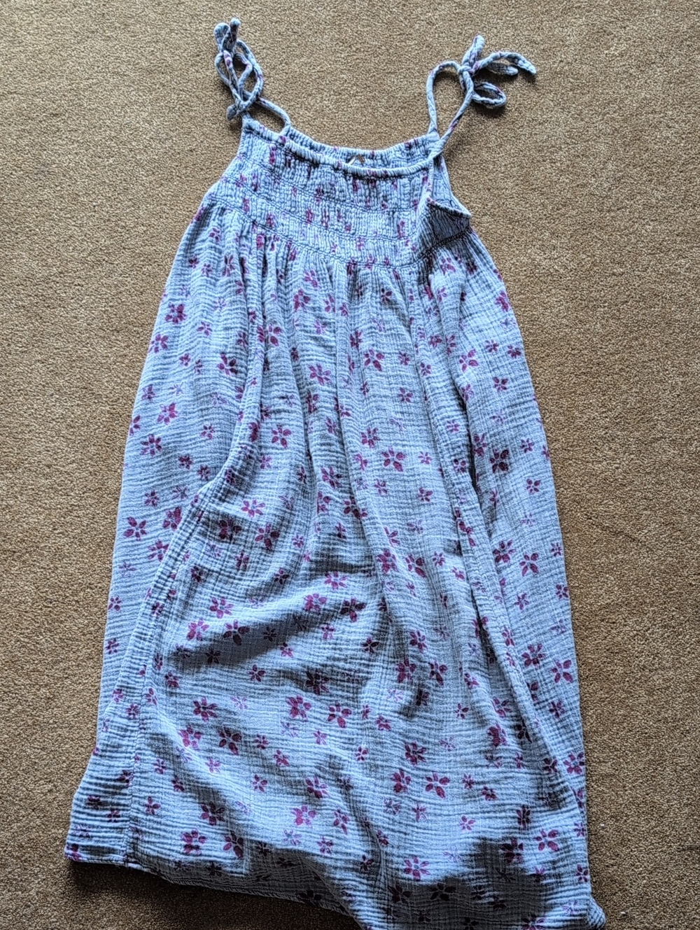 Free People Azure Floral Tie-Strap Sundress